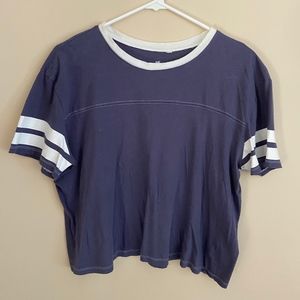 Purple and White Striped Top